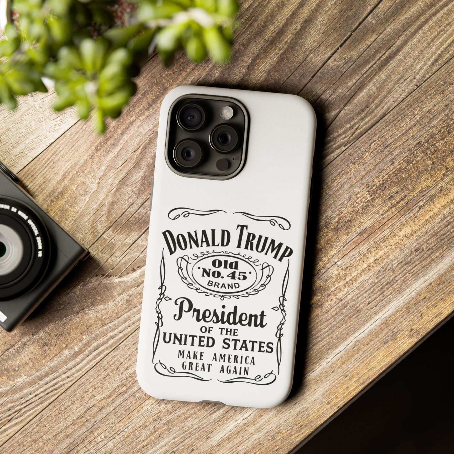 White Trump Whiskey Phone Case