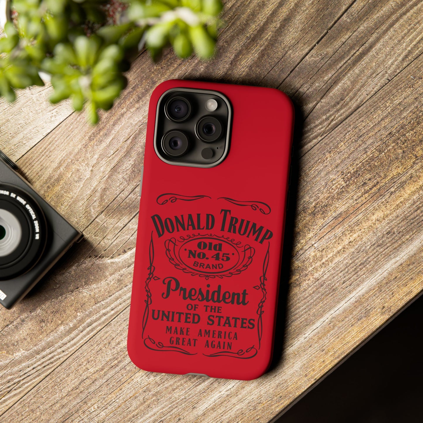 Dark Red Trump Whiskey Phone Case