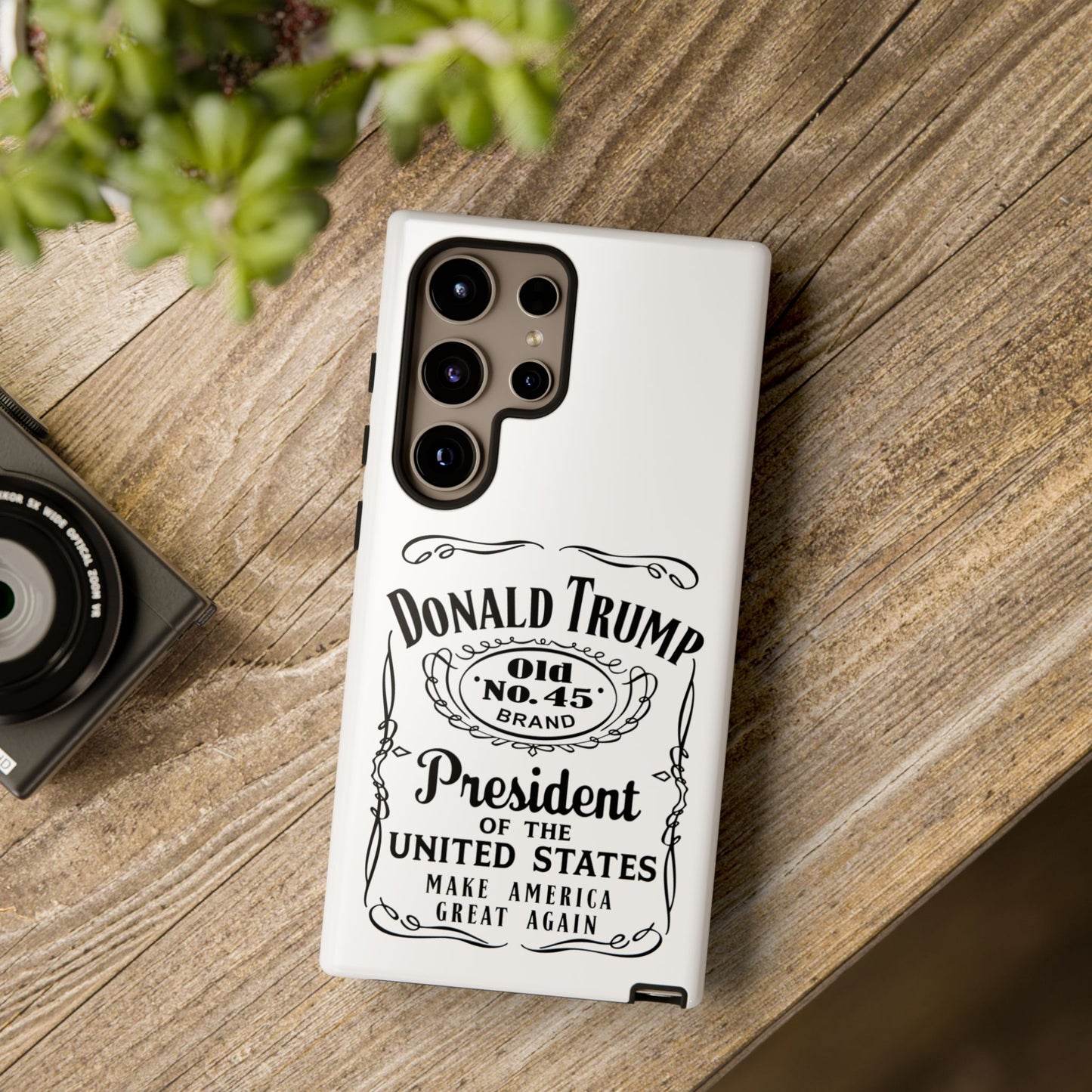 White Trump Whiskey Phone Case