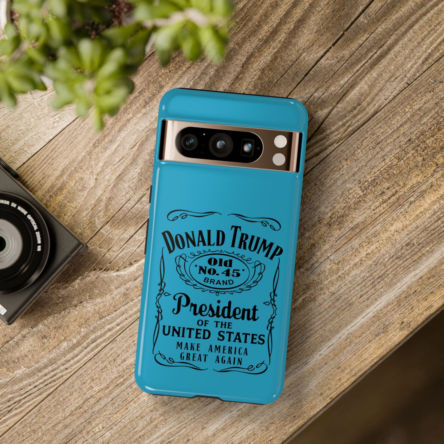 Turquoise Trump Whiskey Phone Case