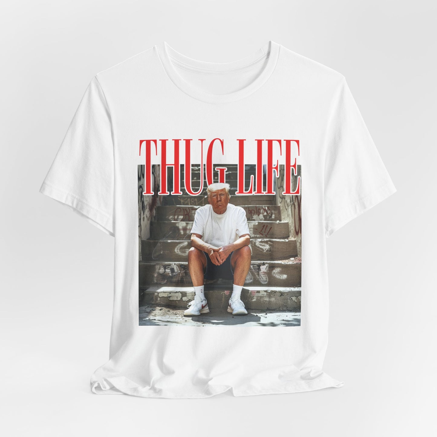 Trump Thug Life Album Cover Short Sleeve Tee